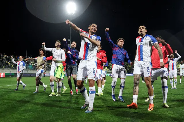 Crystal Palace players celebrate