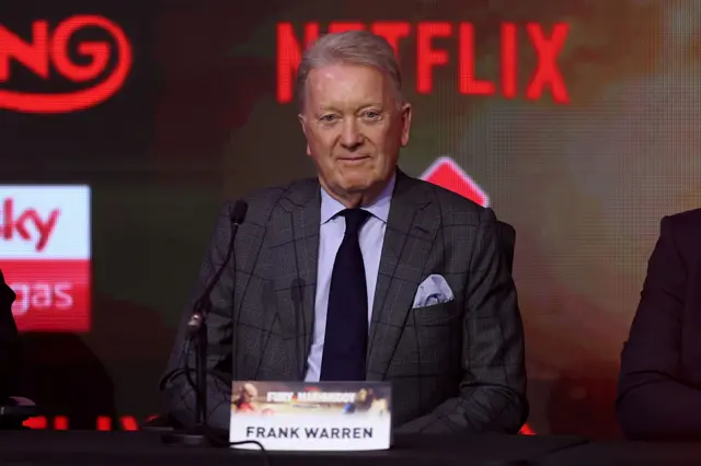 Frank Warren at a news conference