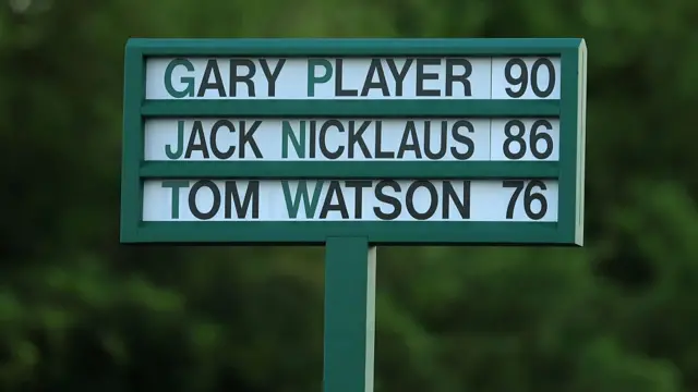 Jack Nicklaus, Gary Player and Tom Watson as ceremonial starters for the 90th Masters at Augusta National
