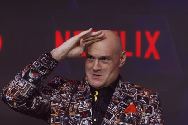 Tyson Fury salutes
