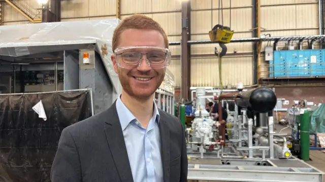 Scottish Greens co-leader Ross Greer at Star Refrigeration in Renfrew