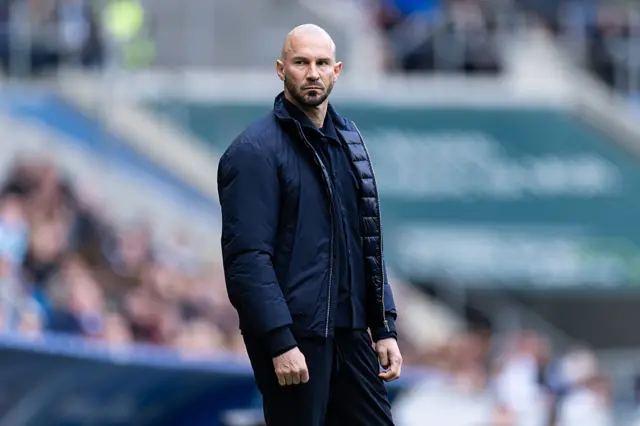 Head coach Christian Ilzer of Hoffenheim looks on during the Bundesliga match