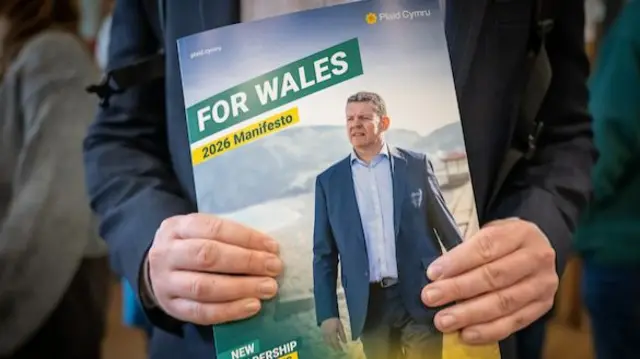Rhun ap Iorwerth on cover of manifesto