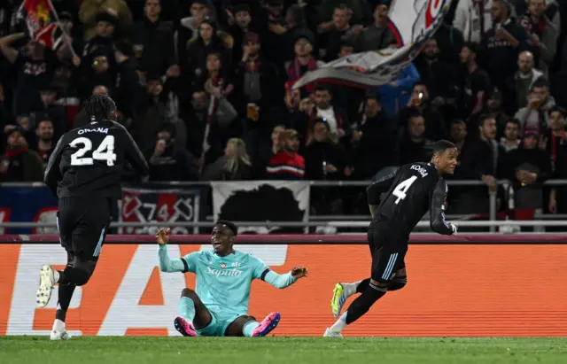 Konsa runs away to celebrate