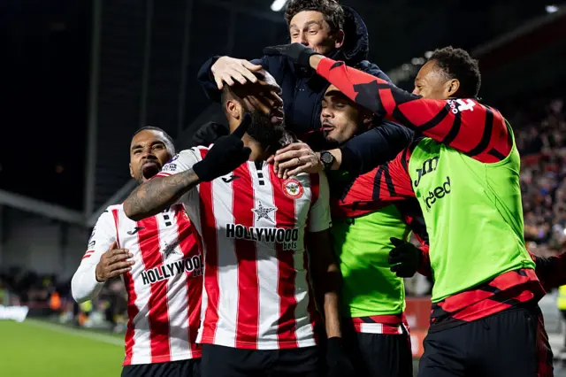 Brentford celebrate goal