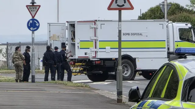 Bomb disposal team in Plymouth