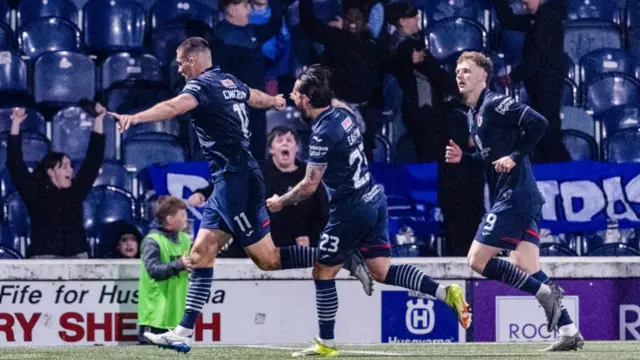 Raith Rovers' Innes Cameron celebrates