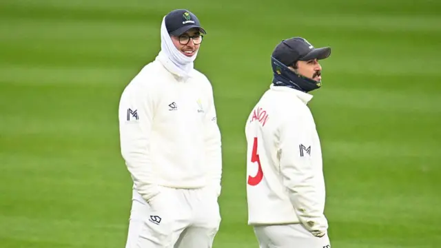 Glamorgan pair Kiran Carlson and Asa Tribe (left)