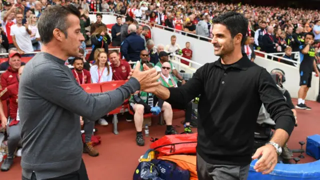 Marco Silva and Mikel Arteta