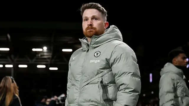 Calum McFarlane looking out over the pitch