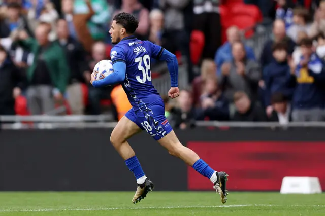 Tyler Smith of Rochdale celebrates scoring