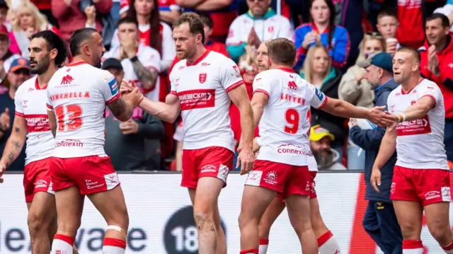 Hull KR celebrate against Warrington