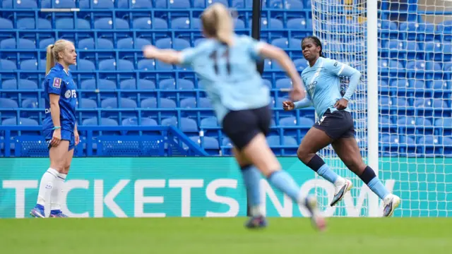Khadija Shaw wheels away in celebration