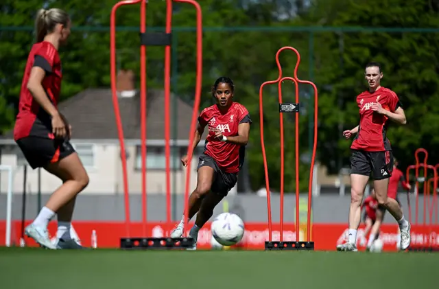 Aurelie Csillag of Liverpool during a training session