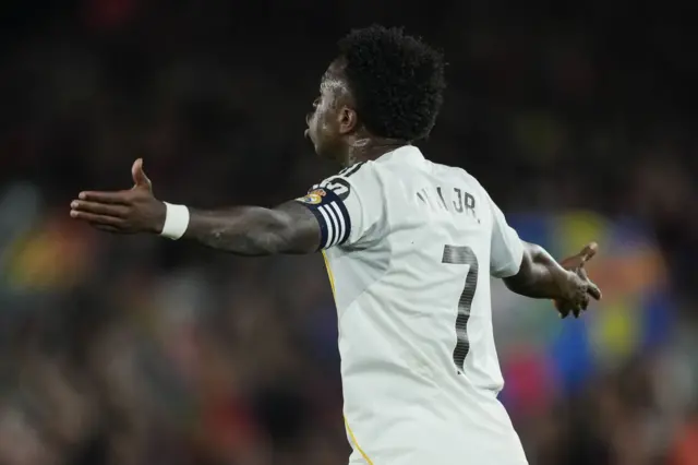 Vinicius Jr gestures