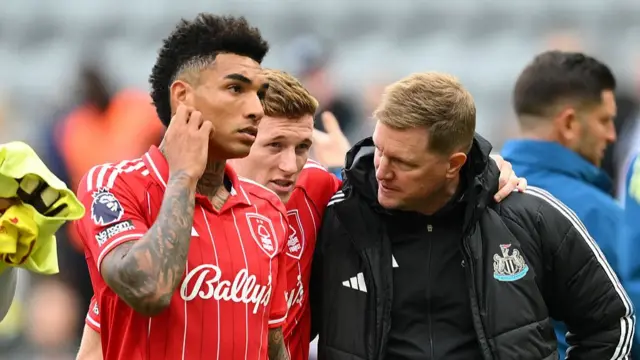 Elliot Anderson and Eddie Howe
