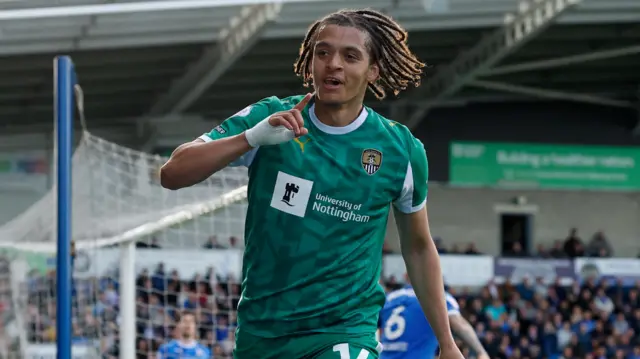 Jayden Luker celebrates his goal