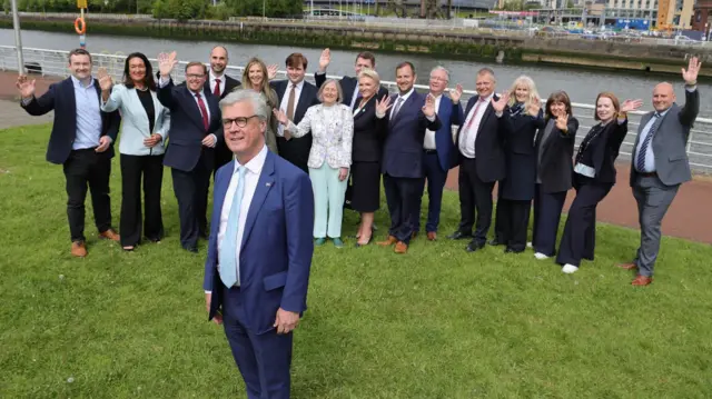 Malcolm Offord with his new Reform UK MSPs