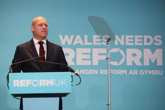 Dan Thomas at the Reform rally