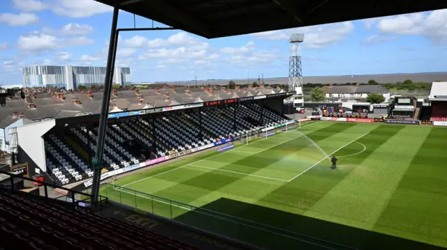 Grimsby's Blundell Park in the sun before kick-off