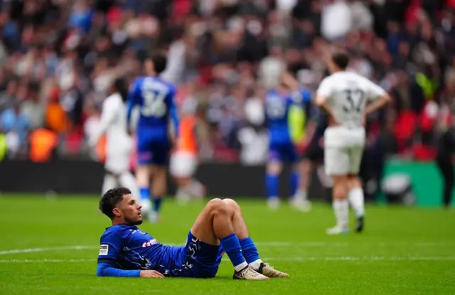 Rochdale's Tyler Smith after extra time and before a penalty shootout