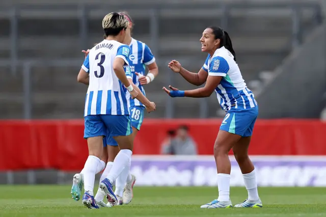 Brighton players celebrate