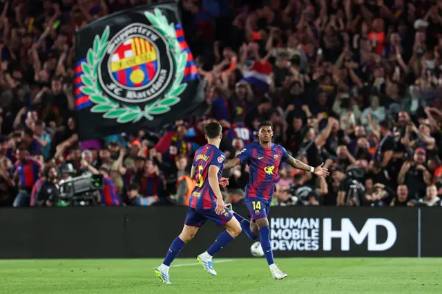 Marcus Rashford of FC Barcelona celebrates a goal