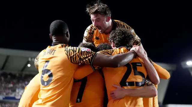 Hull City players celebrate