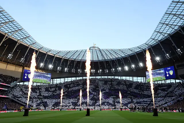 Together Always banner mosaic in the south stand at Spurs stadium