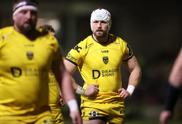Harri Keddie in action for Dragons