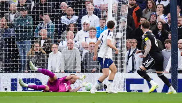 Kinsky dives low to stop Rodon's header going over the line