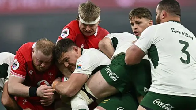 Wales and South Africa battle in Cardiff