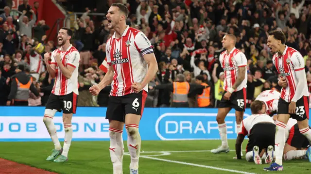 Southampton players celebrate
