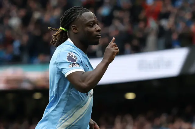 Doku celebrates scoring against Brentford