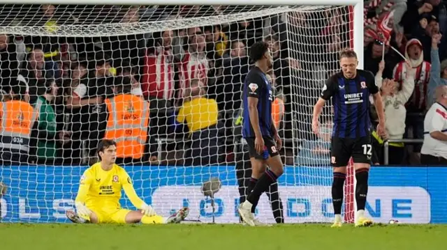 Middlesbrough players look dejected