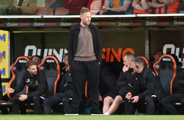 Scott Arfield looks on at Tannadice