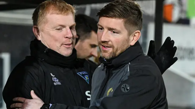 Neil Lennon and Mark Wilson