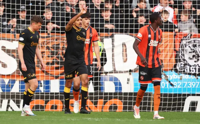 Cristian Montano appeals after his goal was chalked off