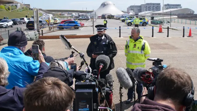 Police giving news conference earlier