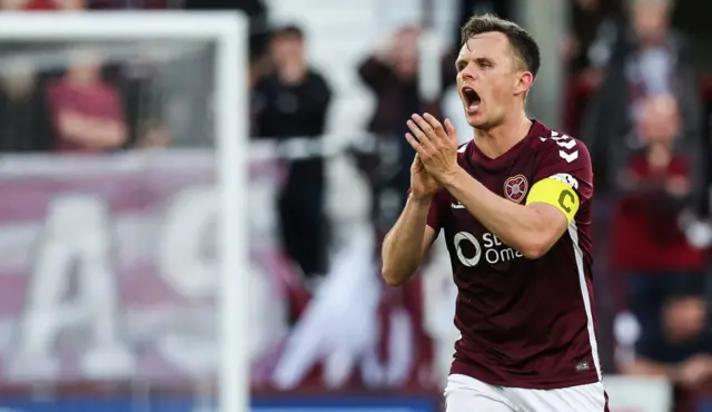Hearts striker Lawrence Shankland