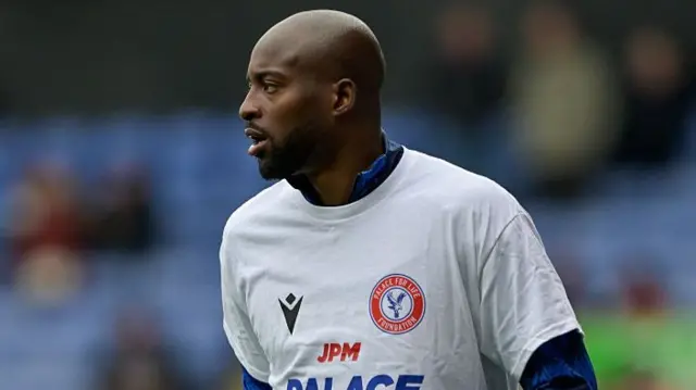 Crystal Palace's Jean-Philippe Mateta during the pre-match warm-up