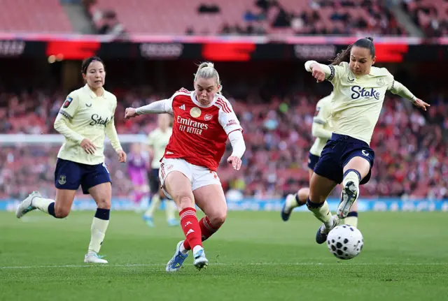 Russo fires at goal under pressure
