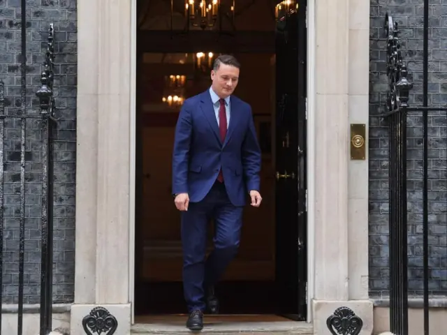 Wes Streeting leaving No 10 Downing Street