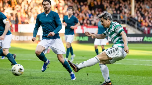 Celtic's Daizen Maeda scores to make it 1-1