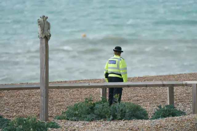 PCSO on beach at Brighton