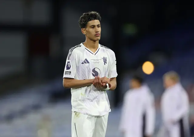 JJ Gabriel playing for Man Utd youth team
