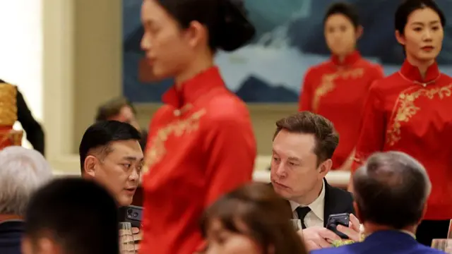 Elon Musk attends a state banquet