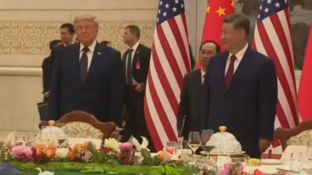 Trump and Xi at the banquet