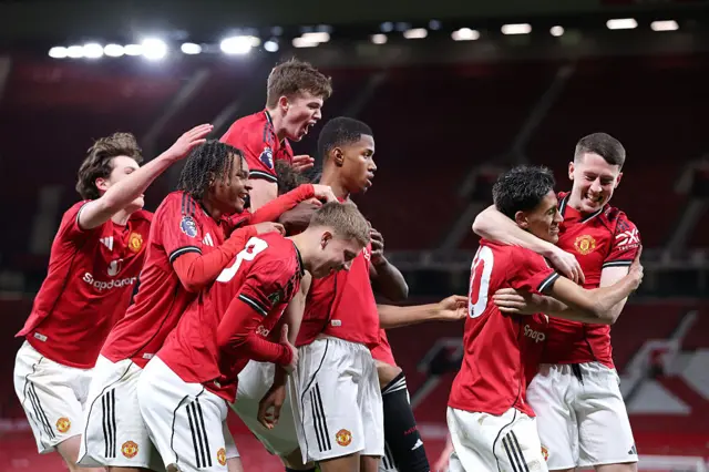 Man United youth team celebrate
