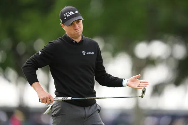 Justin Thomas with his putter
